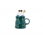 VICENZA CHRISTMAS TREE MUG Y132 GREEN